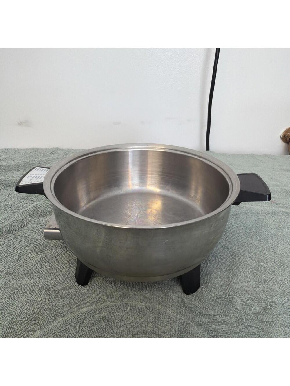 Rena Ware 3 Qt Electric Dutch Oven Stainless Cooker Stockpot PAN ONLY